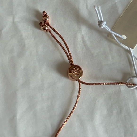 Tory Burch Rope Logo Slider Bracelet Rose Gold - Picture 2 of 6